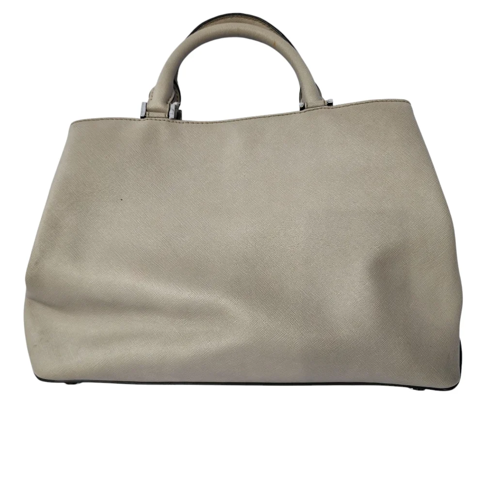 MICHAEL KORS FLORENCE DARK DUNE LARGE‎ LEATHER SATCHEL HANDBAG